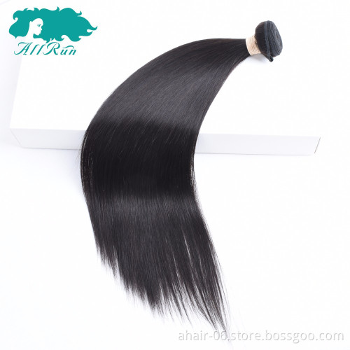 ALL RUN Factory Wholesale Price  Silky Straight 100% Human Hair Buldles